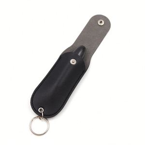 Pu Leather Keychain Portable Holder With <b>Key</b> <b>Ring</b> for Travel Slim Lipstick Sleeve Storage Pouch - Product Image 6
