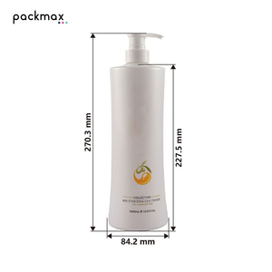 1000ml White PET <b>Shampoo</b> Bottle Pump Sprayer-Large Capacity Conditioner Container for Salon-Silk Screen Printing Factory Custom - Product Image 3