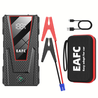 Démarreur de voiture EAFC 1200A 4L essence 2L diesel avec batterie externe et boussole LED pour véhicules 12V
