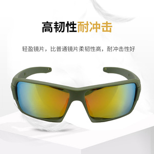 Gafas Protectoras Tácticas de Policarbonato con Lentes Ámbar Anti-Rayaduras, Protección UV, a Prueba de Polvo, para Uso en Exteriores - Product Image 1