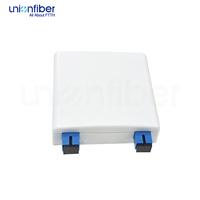 Placa de pared FTTH de 2 puertos para escritorio, pequeña roseta FTTH de 2 puertos SC UPC, caja terminal de fibra óptica, placa de fibra óptica, caja roseta