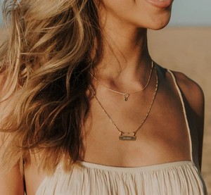 Truyền cảm hứng cho đồ trang sức thép không gỉ mạ vàng chữ ký thanh Vòng cổ trống Mặt dây chuyền vòng cổ tùy chỉnh tên đối với trang sức làm thiết kế - Product Image 4