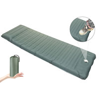 Matelas gonflable de camping extérieur en nylon 40D avec conception de gonflage simple, logo couleur personnalisé