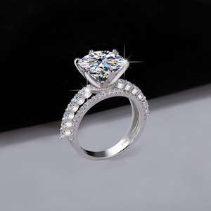 Anillo de Moissanita Clásico de Seis Puntas, Tres Vidas, Tres Mundos, de Plata S925 con Diamante de Moissanita, de la Fábrica de Joyería MUSHAN - Product Image 3