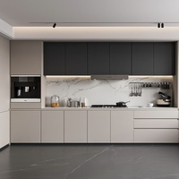 Venta Directa de Fábrica de Gabinetes de Cocina Modernos de Madera Maciza de Roble, Impermeables, con Gran Espacio de Almacenamiento, Ecológicos y Multifuncionales
