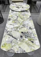Grande dalle de marbre classique vert émeraude 300x600mm, surface polie de haute qualité pour panneaux muraux de cuisine et murs de douche