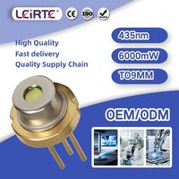 Diode laser bleue haute luminosité 435 nm 6000 mW TO9 pour projection et éclairage, diode laser GH04C06W9G