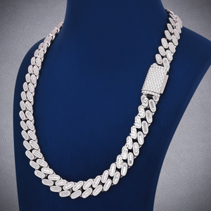 Cadena Cubana Hip Hop de 16 mm con Diamantes de Imitación, Collar de Plata S925 de Lujo para Hombre, Regalo de Boda - Product Image 4