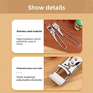 Abrelatas y abridor <span class=keywords><strong>de</strong></span> botellas multifuncional portátil <span class=keywords><strong>de</strong></span> acero inoxidable con forma <span class=keywords><strong>de</strong></span> T, ajustable y manual, utensilio <span class=keywords><strong>de</strong></span> cocina para una apertura fácil - Product Image 4