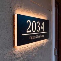 Numéros LED étanches, panneau de porte personnalisé, panneau d'adresse éclairé, panneau LED personnalisé pour adresse