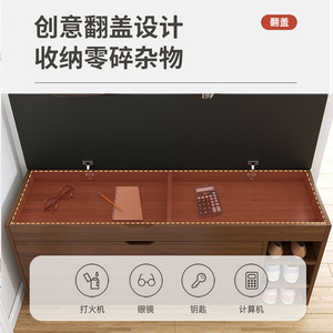 Shoe Changing Stool With Flip Down Cabinet Space Saving Shoe Rack For Entryway Home Use - Product Image 4