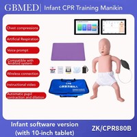 Mannequin de RCP pour nourrissons, version logicielle, mannequin de formation en RCP, connexion sans fil avec tablette de 10 pouces dans les écoles de sciences médicales