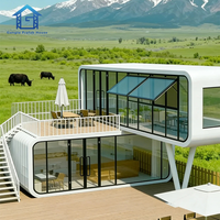Cabine Apple préfabriquée sur mesure, hôtel portable moderne, pod de bureau préfabriqué, conteneur modulaire de 40 pieds, villa mobile