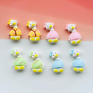 Breloques en résine à dos plat Zili, mignons petits canards et lapins, accessoires de dessin animé, accessoires de bricolage pour cheveux, décorations pour coques de téléphone, autocollants décoratifs - Product Image 3