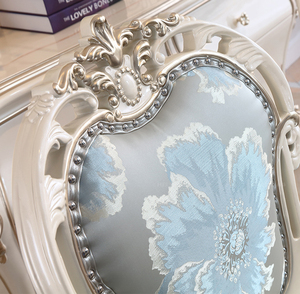 Mới quý tộc Pháp rắn gỗ chạm khắc dài bàn ăn phong cách Châu Âu bề mặt đá cẩm thạch sang trọng cao cấp bàn ăn và ghế - Product Image 6