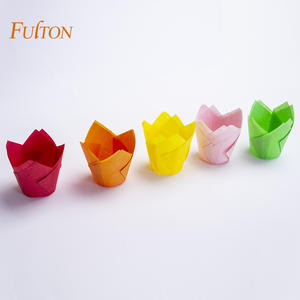 Moldes para Cupcakes de Tulipán Antiadherentes, Coloridos, Resistentes a la Grasa, Ecológicos, Desechables, de Silicona, 15.5 cm, Mayorista - Product Image 6