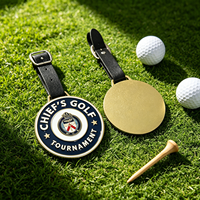 Tag Tas Golf Berkualitas Tinggi dan Kokoh dengan Lapisan Anti Karat, Tag Persegi untuk Tas Golf