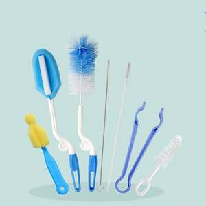 K660 <b>Bottle</b> Brush 7pcs/set Sponge Plastic <b>Glass</b> <b>Milk</b> Water Cup Cleaning Feeding <b>Bottle</b> Nipple Pacifier Brushes - Product Image 4