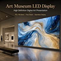 Layar LED Indoor Fine Pitch P2 P2.5 HD Seamless Video Wall untuk Ruang Rapat, Konferensi, Aula Pameran, Museum Seni