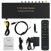 Décodeur MP3 portable 5,1ch, convertisseur Audio récepteur Bluetooth, 5.1, amplificateur USB, DAC Spdif pour Home cinéma, KTV, Play