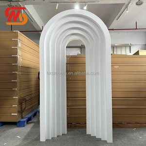 SMOOTH Top Quality PVC White Arch <b>Backdrop</b> Wedding Reception <b>Backdrop</b> for Party Banquet - Product Image 2