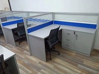 Meubles de bureau modernes Chine Bureau de travail pour 4 personnes Poste de travail Cloisons de bureau Table de travail