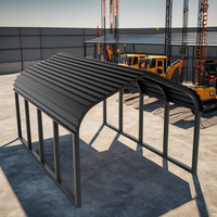 Tente d'abri de voiture à cadre en métal portable abri de Garage préfabriqué en aluminium et en acier pour garage de stationnement de voiture en plein air