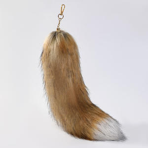 LLavero con Forma de Cola de Piel Sintética para Mujer, LLavero de Coche, Colgante de Bolso, Ornamento Decorativo - Product Image 2