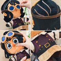 Peluche personnalisée Anime avec lunettes amovibles, figurine en peluche personnalisée, peluche douce et mignonne, style jeu, figurine d'action personnalisée