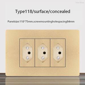 เต้ารับไฟฟ้าแบบ USB สำหรับพีซีมาตรฐานบราซิล, แผงเต้ารับไฟฟ้า, ปลั๊กไฟแบบติดผนัง 6 ขา รุ่น 118 - Product Image 5