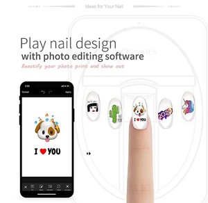 Best Selling Portable Nail Art Printers Printer To Print On Hand Nails Automatic Ai Smart Nail Art Printer - Product Image 3