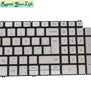 New Bạc BR Brazil Máy Tính Xách Tay Backlit Bàn Phím Cho Dell Inspiron 15 7590 7591 7791 5580 5584 5590 5591 5593 5594 5598 0khy8w - Product Image 2