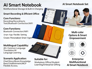 สมุดโน้ตอัจฉริยะ AI ราคาประหยัด สั่งทำโลโก้ได้ สมุดบันทึกส่วนตัวแบบกำหนดเอง ปกแข็งหุ้มหนัง PU - Product Image 6