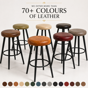 เก้าอี้บาร์ Akku Stool Furniture รุ่น Industrial หุ้มหนัง |   โครงเหล็กวินเทจสำหรับบาร์ในบ้าน ห้องรับประทานอาหาร ห้องนั่งเล่น โรงแรม ใช้ในเชิงพาณิชย์ - Product Image 2