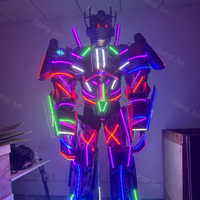 Nouveaux costumes de robot LED pour adultes, 2,7 m de haut, costume de personnage de cosplay, robot ambulant pour événements, fêtes, accessoires de performance