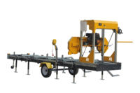 Machines à scier le bois, essence / diesel / électrique, portables, roues, scierie sur remorque, scie à ruban horizontale, machine à scierie