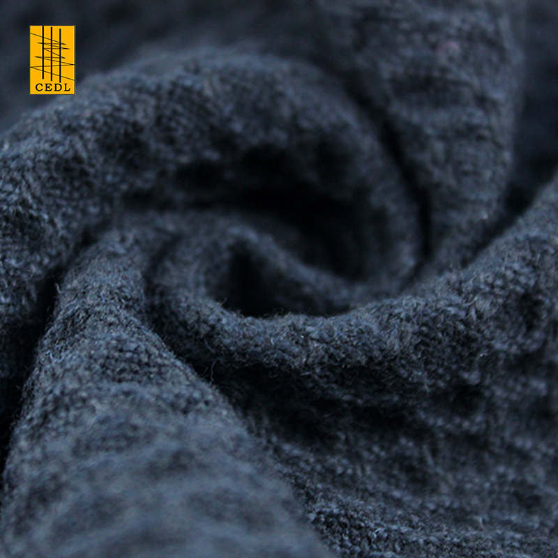 Popular Soft Warm Smoky Grey High Quality Wool Cotton Nylon Jacquard Fabric for Garment Clothing Design or Pants or Clothes