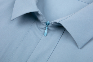 Mujer personalizada Scrubs Tops cremallera oculta Polo cuello Cardigan camiseta media manga más tamaño uniforme médico - Product Image 6