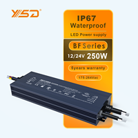 Alimentation LED étanche 5 ans, dimmable, DC 12V/24V 30W-300W, tension constante, sortie unique