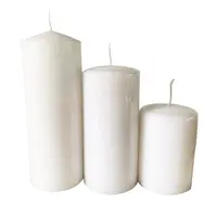 Large White Church Pillar Candle, 3x6 inch