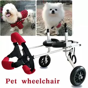 Carrello per cani regolabile per cani di piccola taglia/gatto/cucciolo/animale domestico 2 sedia a rotelle per disabili sedia a rotelle per cani e gatti