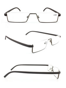 แว่นตาอ่านหนังสือสไตล์เท่ๆดีไซน์แฟนซีพร้อมเคสหนึ่งชุดแว่นตาอ่านหนังสือกันแสงสีฟ้าป้องกันโลหะ - Product Image 3