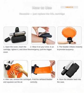 สายรัดข้อมือช่วยชีวิต SMACO พร้อมเข็มทิศโลหะสำหรับดำน้ำ สายซิลิโคน และนกหวีด - Product Image 4