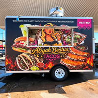 Remorque alimentaire pour tacos avec station chauffante pour tortillas et équipement de maintien de la viande pour un service rapide de cuisine mexicaine