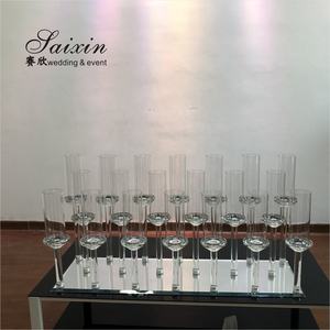 Grand porte-bougie à <span class=keywords><strong>3</strong></span> niveaux, 20 <span class=keywords><strong>branches</strong></span> longues, vintage, en <span class=keywords><strong>cristal</strong></span>, porte-bougie pour pièces centrales de mariage - Product Image 6