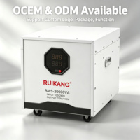 Régulateur de tension monophasé CA 220V en gros avec écran LCD, protection contre les surtensions et les sous-tensions, contrôle par relais pour réfrigérateur et téléviseur