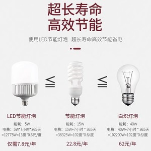LED <b>Bulb</b> E27 Base 220V Energy Saving <b>White</b> Light High Power Indoor Home Lighting - Product Image 4