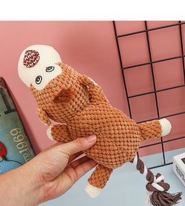2024 accessori per animali domestici interazione personalizzata soffice trattamento morbido rimorchiatore cucciolo cigolante corda da masticare giocattoli per cani di peluche - Product Image 4