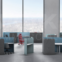 Personnel moderne Bureau privé Poste de travail ordinateur de bureau Cloisons de bureau Chaise ergonomique Mobilier de bureau Table en bois
