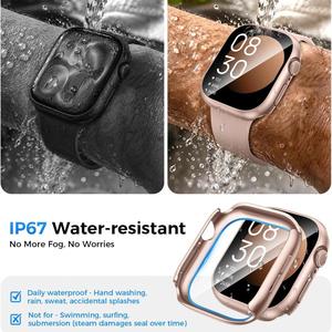 เคสกันน้ำแบบใส 2 in 1 สำหรับ Apple Watch Series SE4 44 มม. 40 มม.  วัสดุ ODM Hard PC Clear Glass ป้องกันหน้าจอและตัวเรือน - Product Image 2